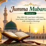 beautiful-jumma-mubarak-status-with-mosque-quran-and-islamic-friday-blessings